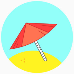 海滩砂夏天阳光伞夏天