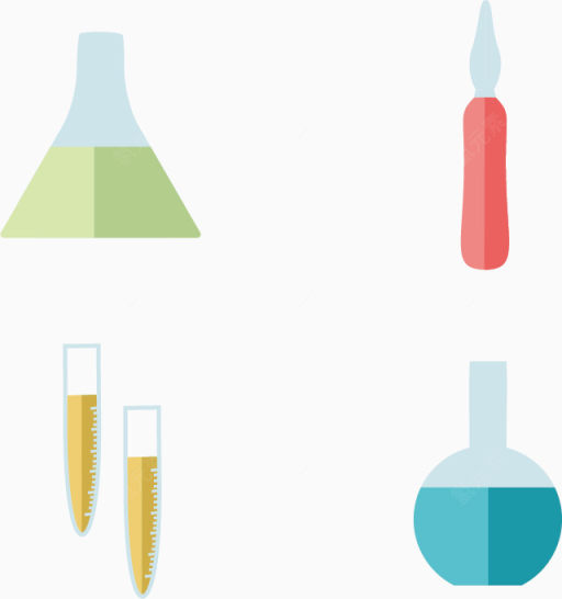 矢量扁平生物研究用品下载