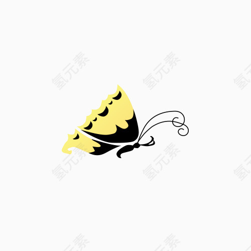 淡黄色蝴蝶