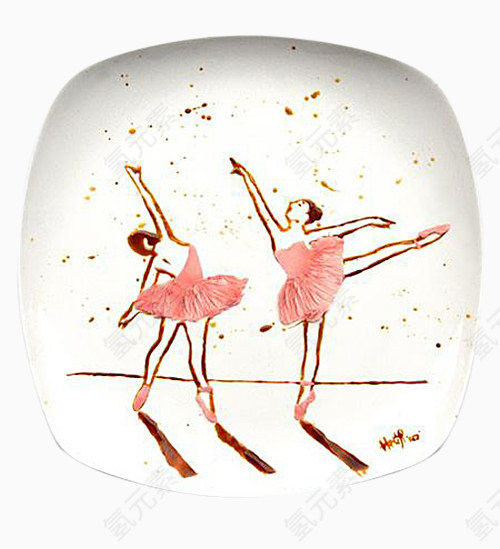 盘子里的芭蕾演员