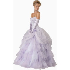 穿紫色婚纱的新娘