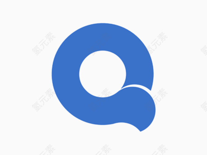 蓝色Q字母设计图案
