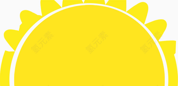 黄色卡通太阳