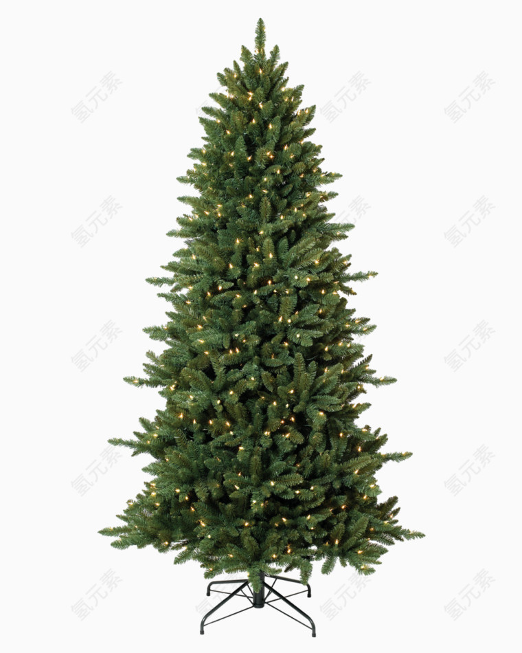 圣诞节无挂饰松树