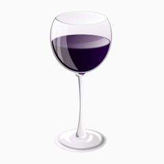 白色玻璃高脚杯葡萄酒