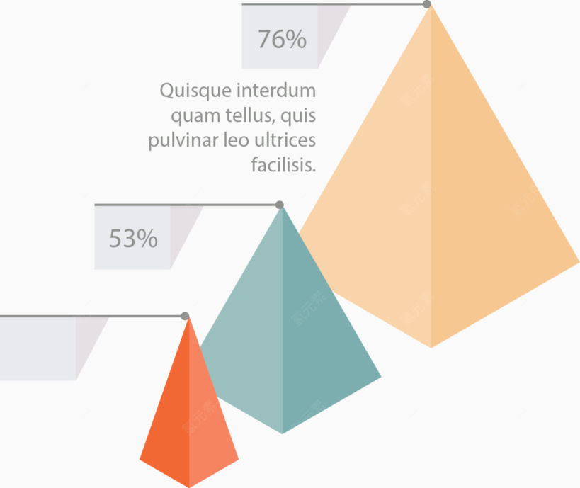 矢量立体三角形ppt图案下载