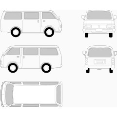 业务面包车矢量图