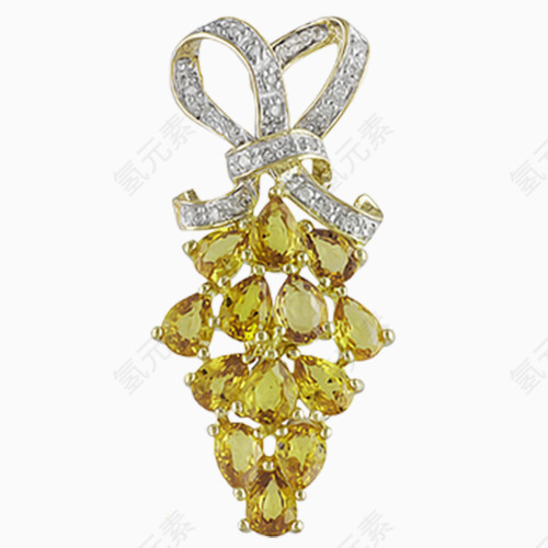 黄水晶珠宝素材
