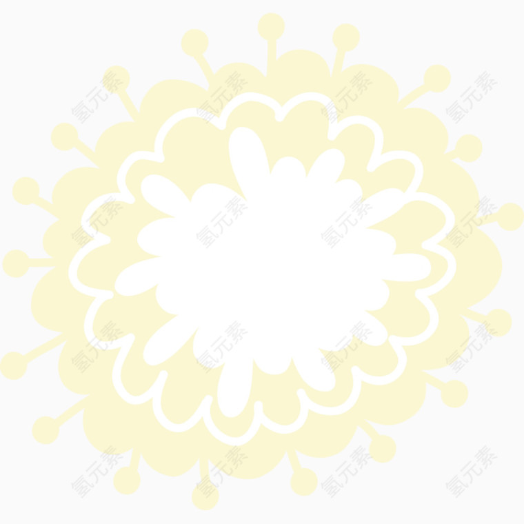黄色花苞标签装饰