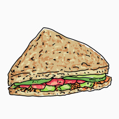 一片可口的三明治