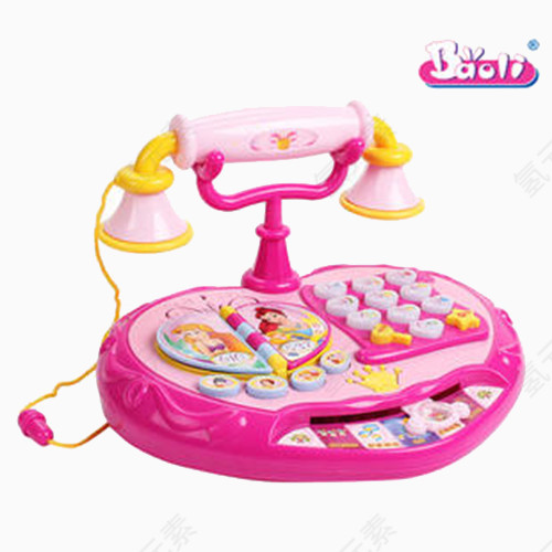 可爱粉色玩具电话