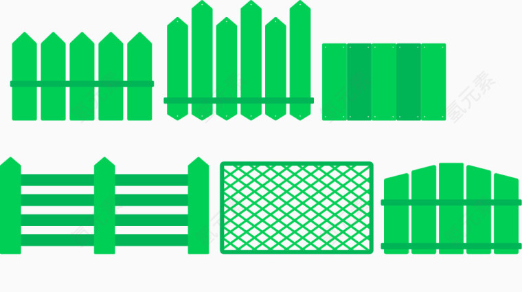 矢量图绿色的防护墙
