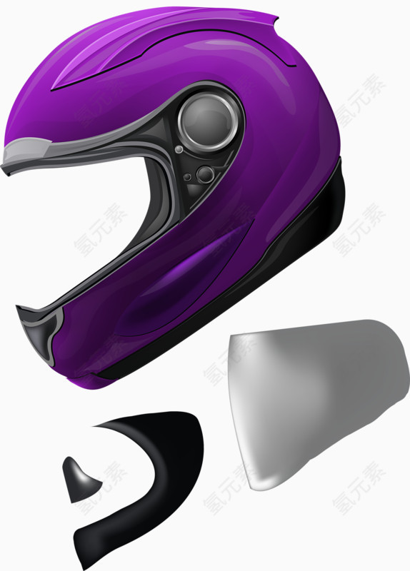 紫色头盔
