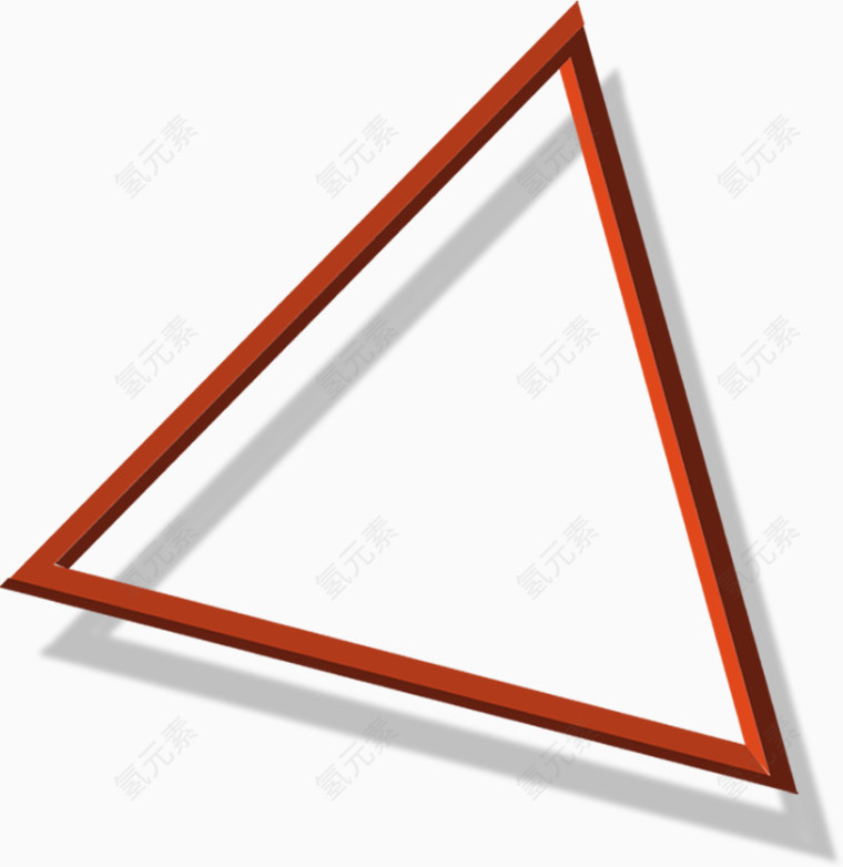 棕色简约三角形装饰图案