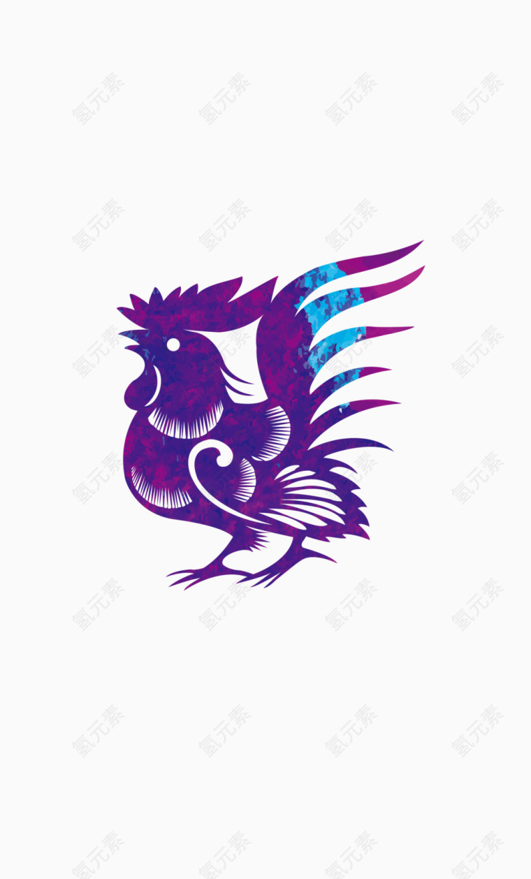 蓝紫色公鸡