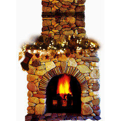 温暖石头壁炉