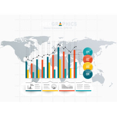 矢量PPT信息图表统计数据素材