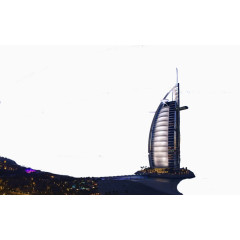 迪拜帆船大酒店夜景