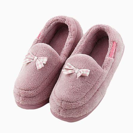 粉色防滑棉鞋