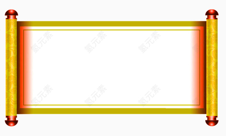 龙纹黄色卷轴