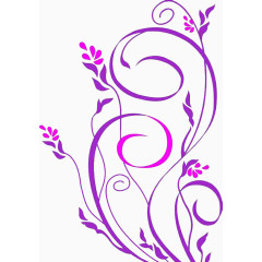 紫色免扣装饰花纹