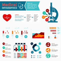 卡通医疗信息图矢量素材