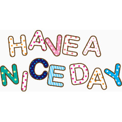 跳跃字体HAVEA NICE DAY