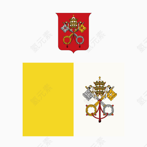 矢量梵蒂冈国徽