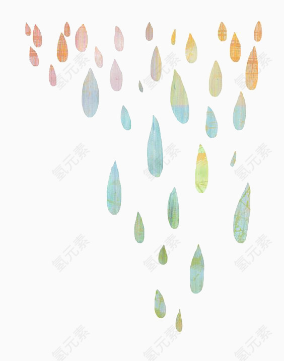 水彩雨滴