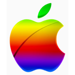 彩色渐变色调苹果logo