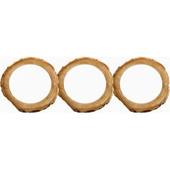 棕色木质圆环