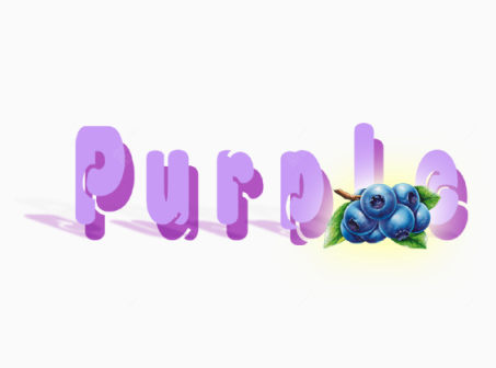 英语purple葡萄艺术字下载