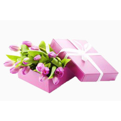 粉色盒子玫瑰花