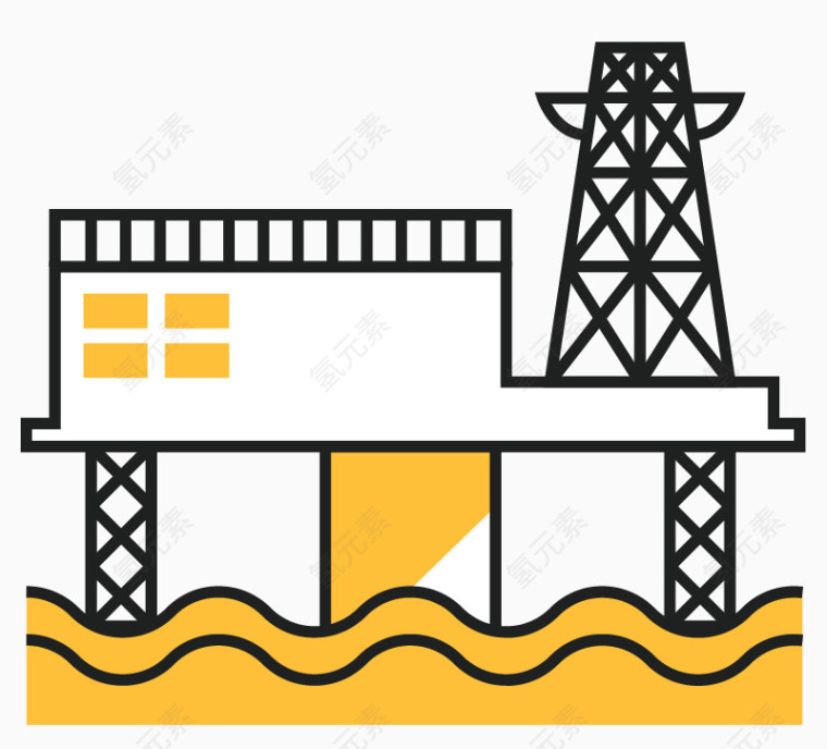 矢量石油钻井塔