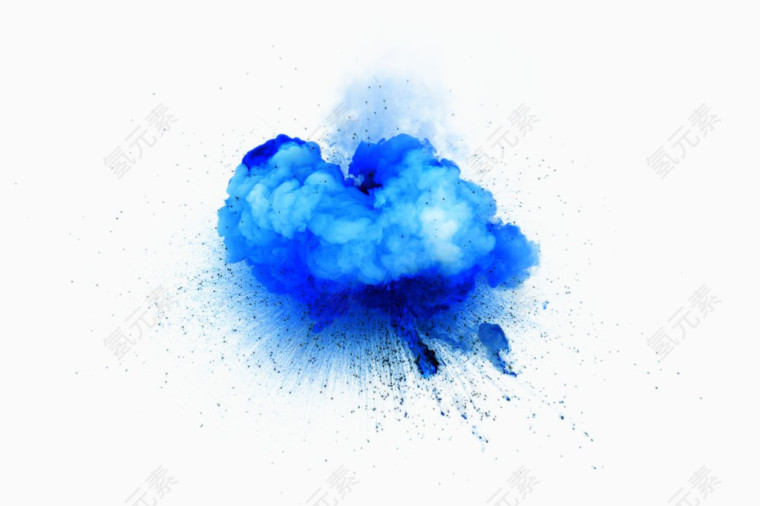 创意蓝色爆炸烟雾设计