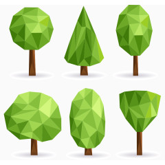 创意绿色大树晶格化设计