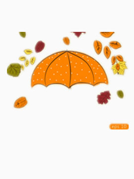 树叶下的伞