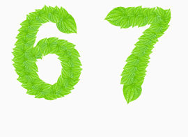 树叶组成的数字