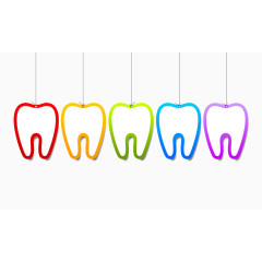 彩色牙齿图标