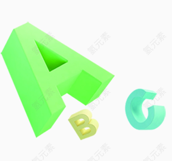 ABC立体字体