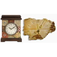 欧式复古闹钟和创意纸质钟