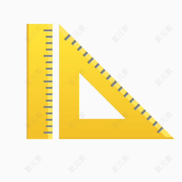 黄色三角尺与戒尺
