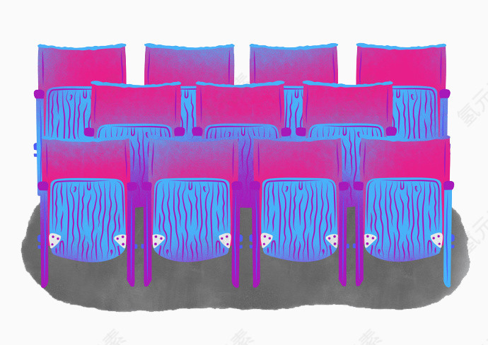 卡通电影院座位