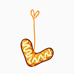 绳拴黄色V型饼干