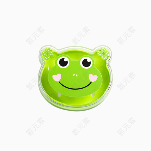 家英可爱卡通透明盖沥水肥皂盒青蛙