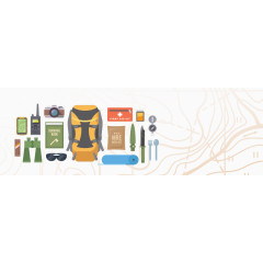 旅游背包工具png矢量素材