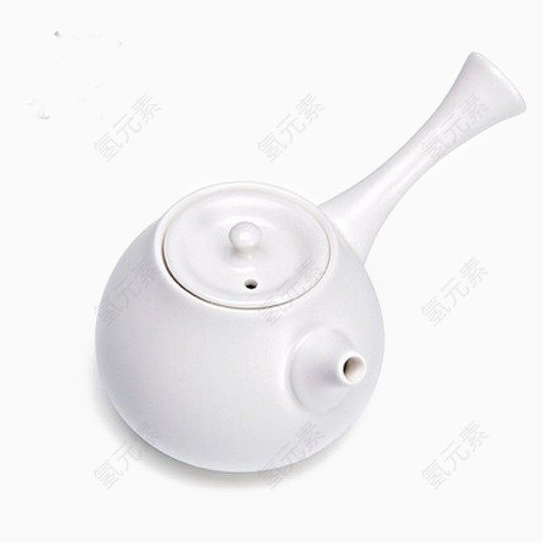 定窑侧把白色壶茶壶