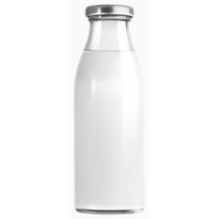 银色盖子的牛奶瓶