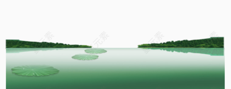 绿色的湖面