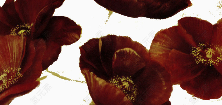 黑红花朵海报背景
